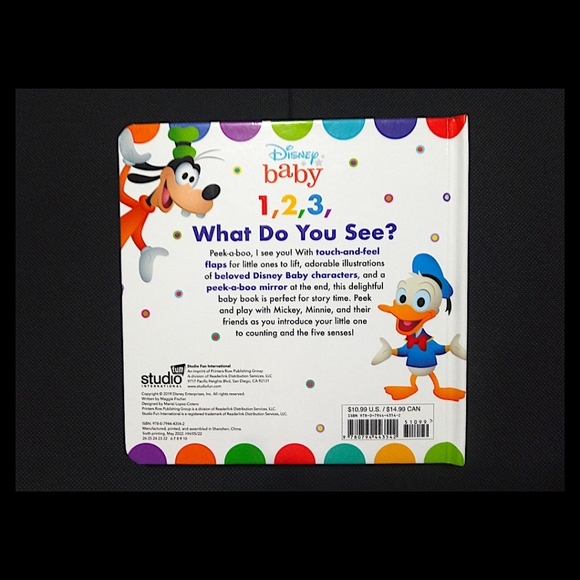 Disney Baby: 1, 2, 3 What Do You See? by Maggie Fischer, Cloth Flaps Ser; 2019 - Picture 4 of 16